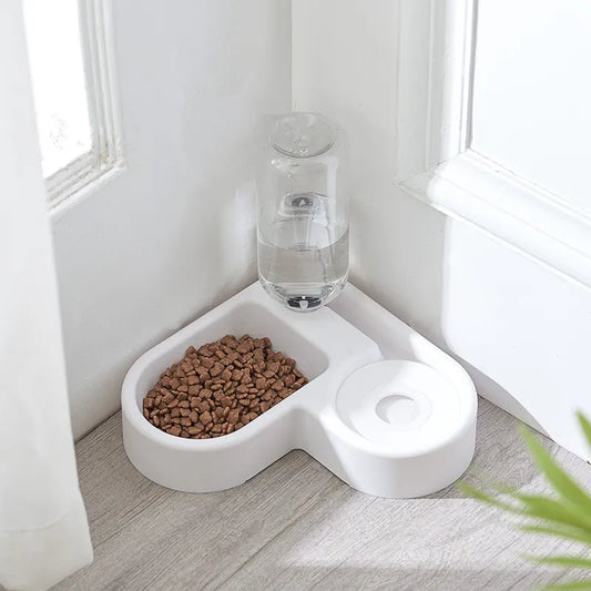 Corner Automatic Feeder and Drinking Bowl