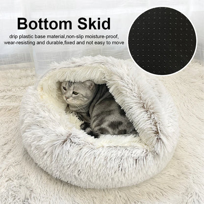 2-in-1 Plush Round Bed